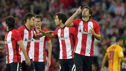 Niềm vui chiến thắng của cầu thủ Bilbao