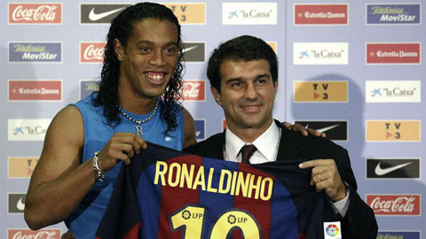 Ronaldinho là một trong những bản hợp đồng thành công nhất Barca dưới triều đại của chủ tịch Joan Laporta
