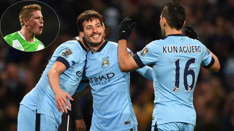 Hàng công Man City sẽ tăng hỏa lực với sự góp mặt của De Bruyne (ảnh nhỏ)