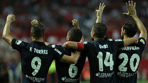 Atletico đã có thắng lợi thuyết phục ngay trên sân Sevilla