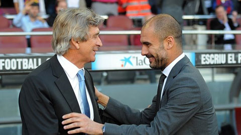 Đang có tin đồn HLV Guardiola có thể thế chỗ của Pellegrini ở Man City