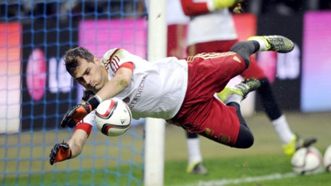 Iker Casillas có trận đấu thứ 100 đeo băng thủ quân ĐT Tây Ban Nha