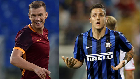 Dzeko và Jovetic (phải) xứng đáng với số tiền lớn Roma và Inter bỏ ra mượn họ