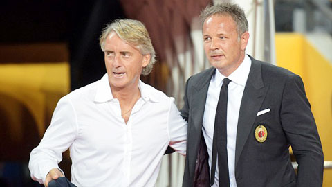 Chủ nhật này, hai người bạn Mancini và Mihajlovic sẽ đối đầu ở derby Milan