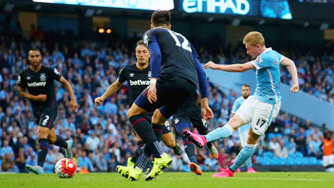 De Bruyne là điểm sáng hiếm hoi của Man City đêm qua