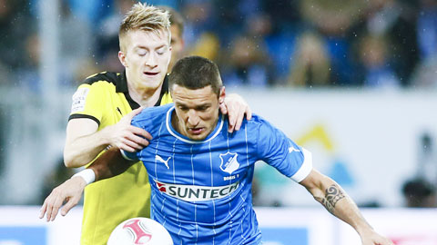 Hoffenheim (phải) sẽ khiến Dortmund lần đầu mất điểm tại Bundesliga mùa này