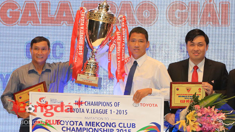 B.Bình Dương giành nhiều giải thưởng quan trọng trong Gala trao giải 2015