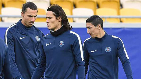 Ibrahimovic, Cavani và Di Maria, những nhân tố trên hàng công được kì vọng nhất của PSG