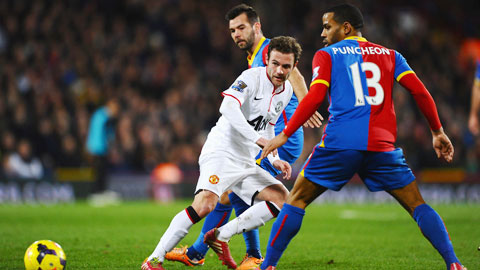 Mata (áo trắng) và đồng đội phải giành 3 điểm trước Crystal Palace