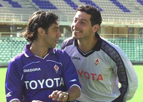 Những ngôi sao như Rui Costa hay Francesco Toldo từng đá cho Fiorentina